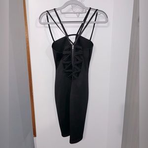 NWOT-Black back cut out mini dress size medium